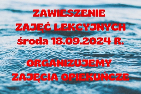 Zawieszenie zajęć lekcyjnych - zajęcia opiekuńcze